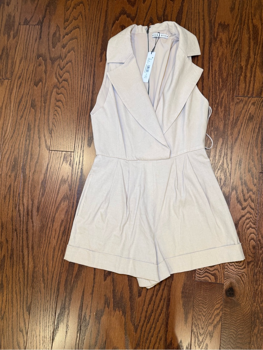 Alice + Olivia Blush Cream Sleeveless Romper